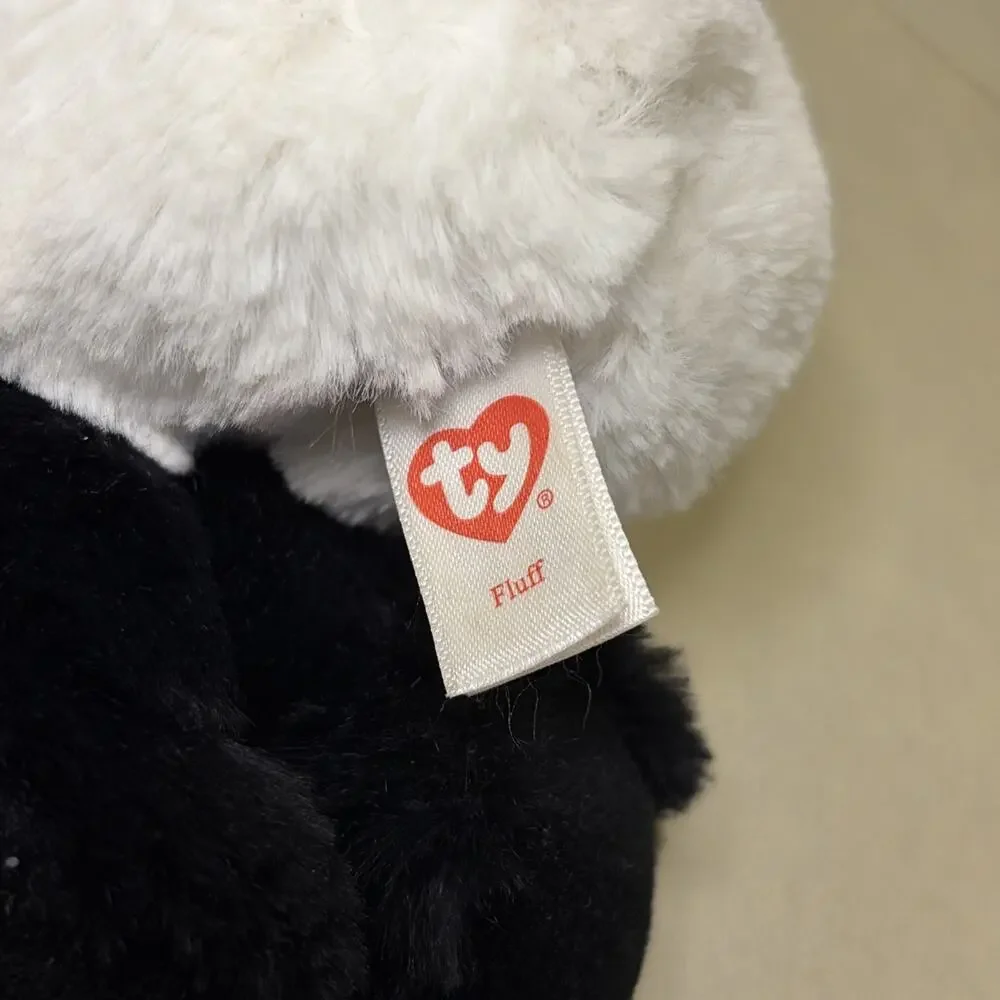 Ty Cuddlys (Attic Treasures) FLUFF Panda Bear & ZAHARI zebra 8